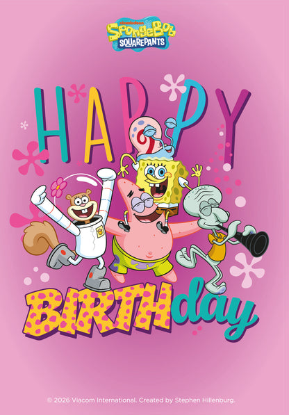 Wunschgutschein Spongebob - Happy Birthday - Pink – Geschenkgutschein Ansicht 2