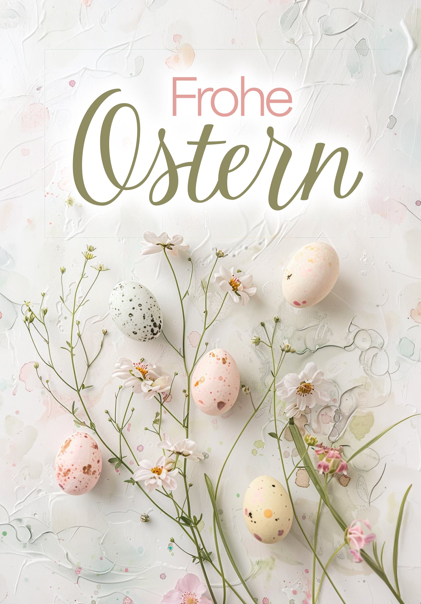 Wunschgutschein Frohe Ostern - Eier und Blumen Pastel – Geschenkgutschein Ansicht 2
