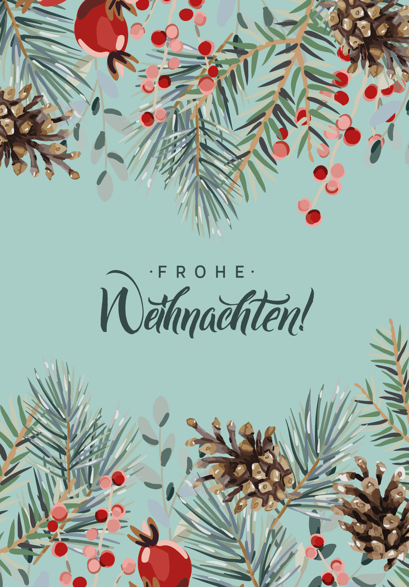 Wunschgutschein Frohe Weihnachten - Tannenzapfen – Geschenkgutschein Ansicht 2