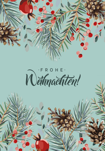 Wunschgutschein Frohe Weihnachten - Tannenzapfen – Geschenkgutschein Ansicht 2