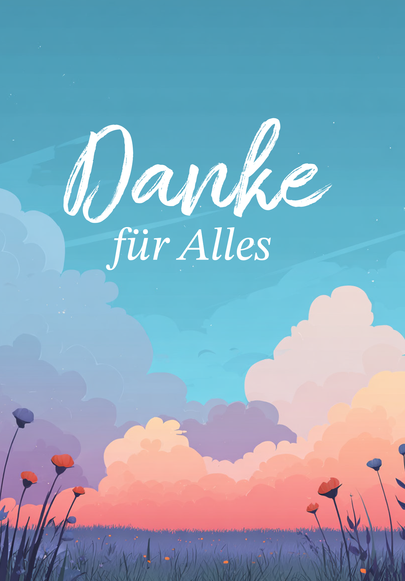 Wunschgutschein Danke für Alles - Bunte Wolken – Geschenkgutschein Ansicht 2