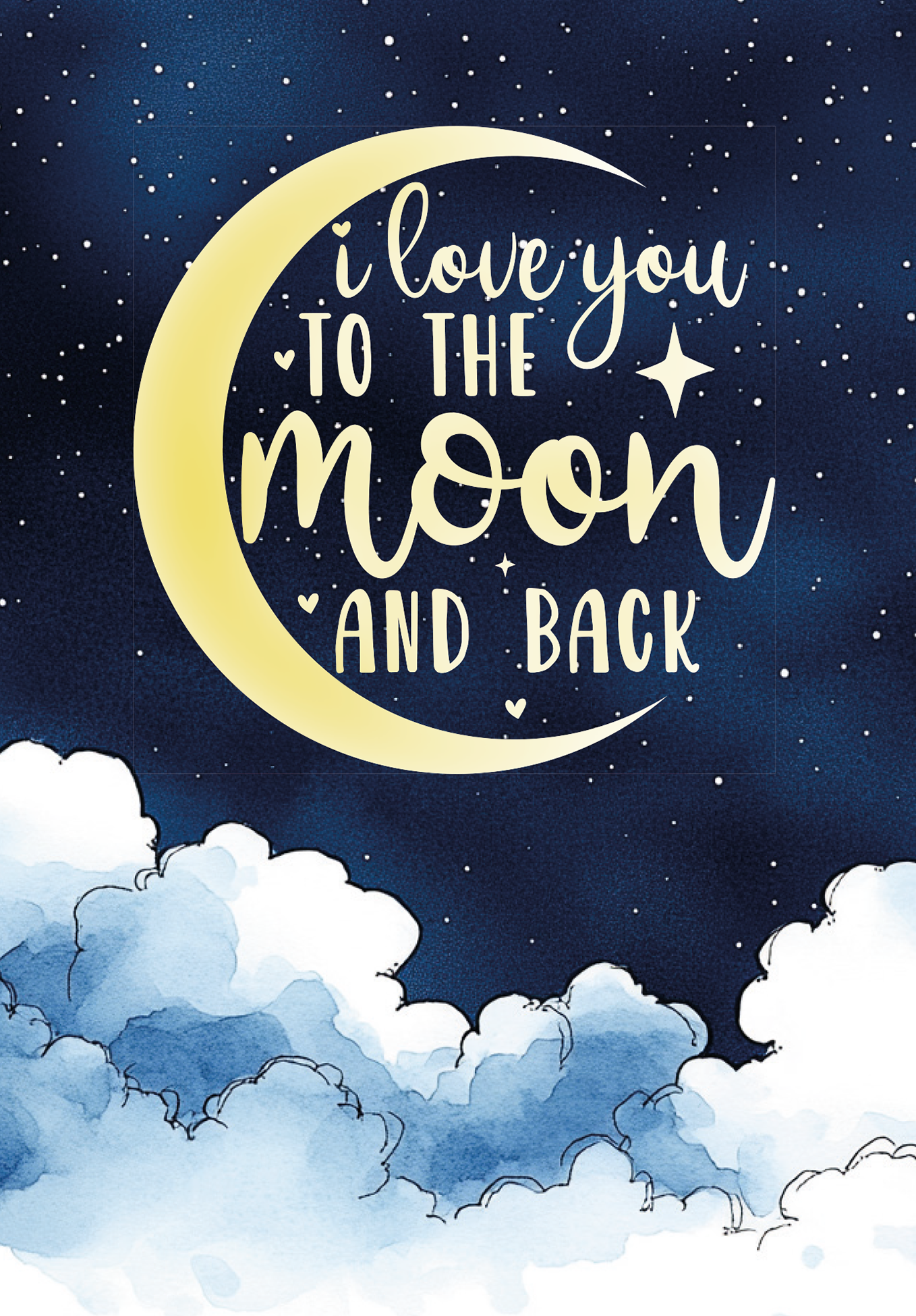 Wunschgutschein To The Moon - Mond Wolken – Geschenkgutschein Ansicht 2