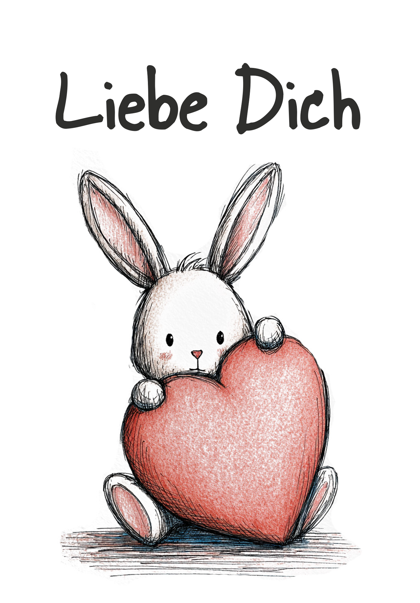 Wunschgutschein Liebe Dich - Hase Herz – Geschenkgutschein Ansicht 2
