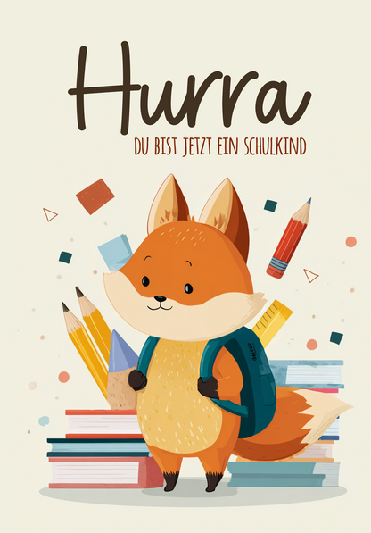 Wunschgutschein Hurra Schulkind - Fuchs – Geschenkgutschein Ansicht 2
