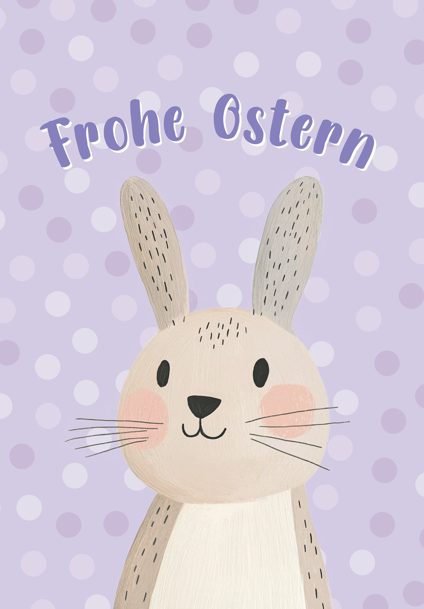 Wunschgutschein Frohe Ostern - Hase Pastellila PDF – Geschenkgutschein Ansicht 2