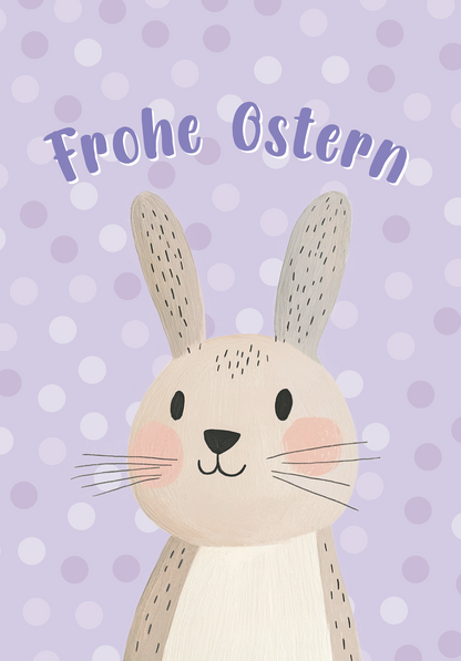 Wunschgutschein Frohe Ostern - Hase Pastellila PDF – Geschenkgutschein Ansicht 2