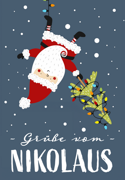 Wunschgutschein Grüße vom Nikolaus - Nikolaus Tanne – Geschenkgutschein Ansicht 2