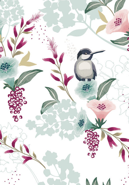 Wunschgutschein Vogel auf Blume – Geschenkgutschein Ansicht 2