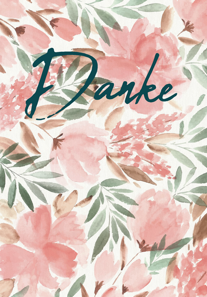 Wunschgutschein Danke - Aquarell Blume PDF – Geschenkgutschein Ansicht 2