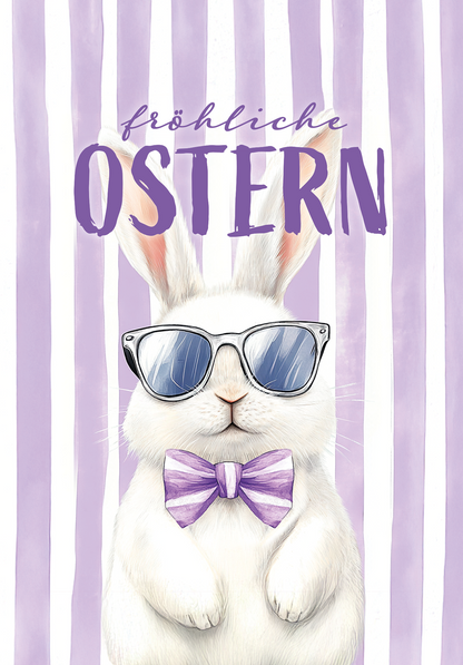 Wunschgutschein Fröhliche Ostern - Hase Sonnenbrille – Geschenkgutschein Ansicht 2