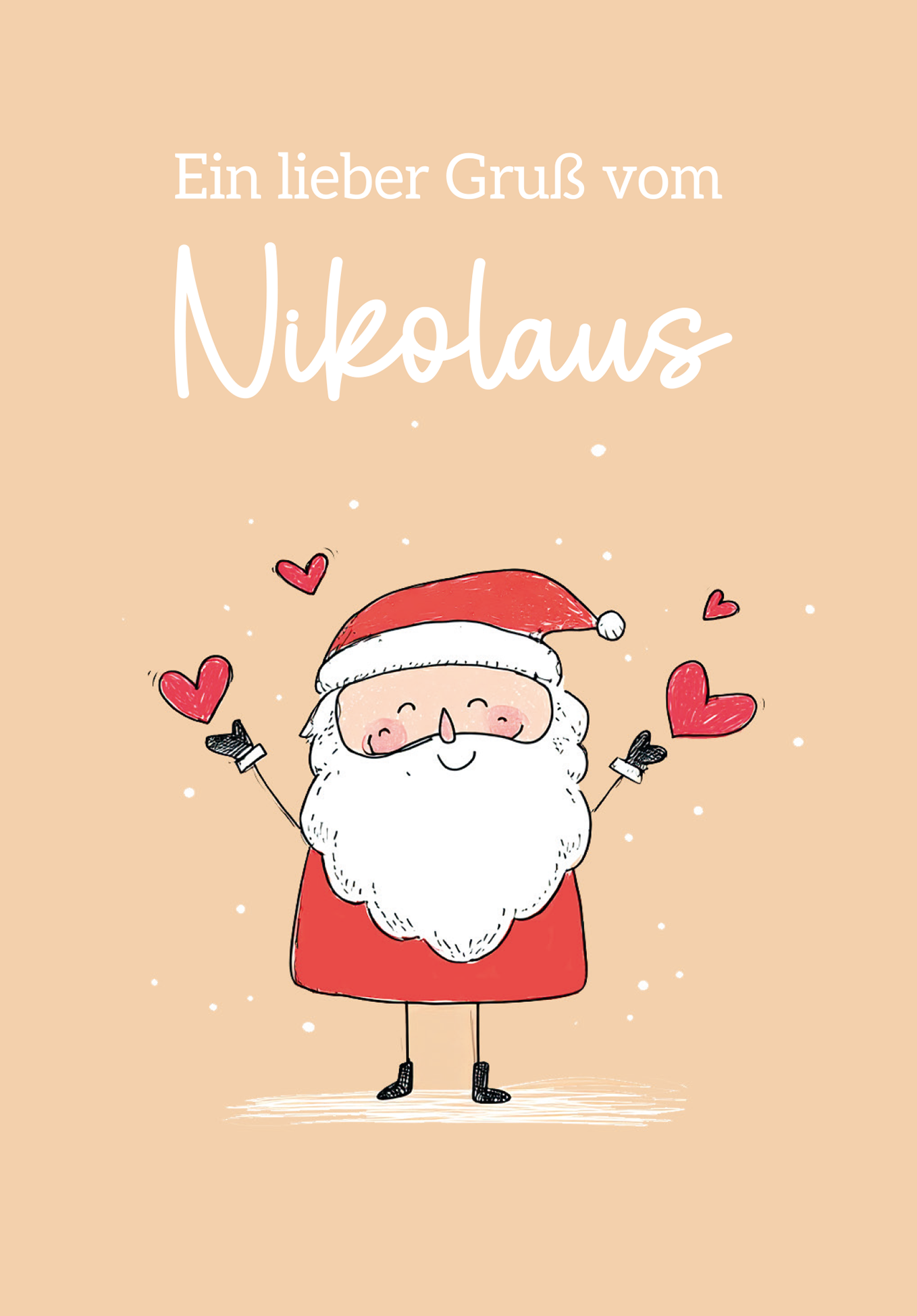 Wunschgutschein Gruß vom Nikolaus - Nikolaus Herzen – Geschenkgutschein Ansicht 2