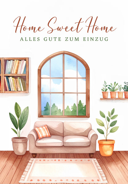 Wunschgutschein Home Sweet Home - Wohnzimmer PDF – Geschenkgutschein Ansicht 2