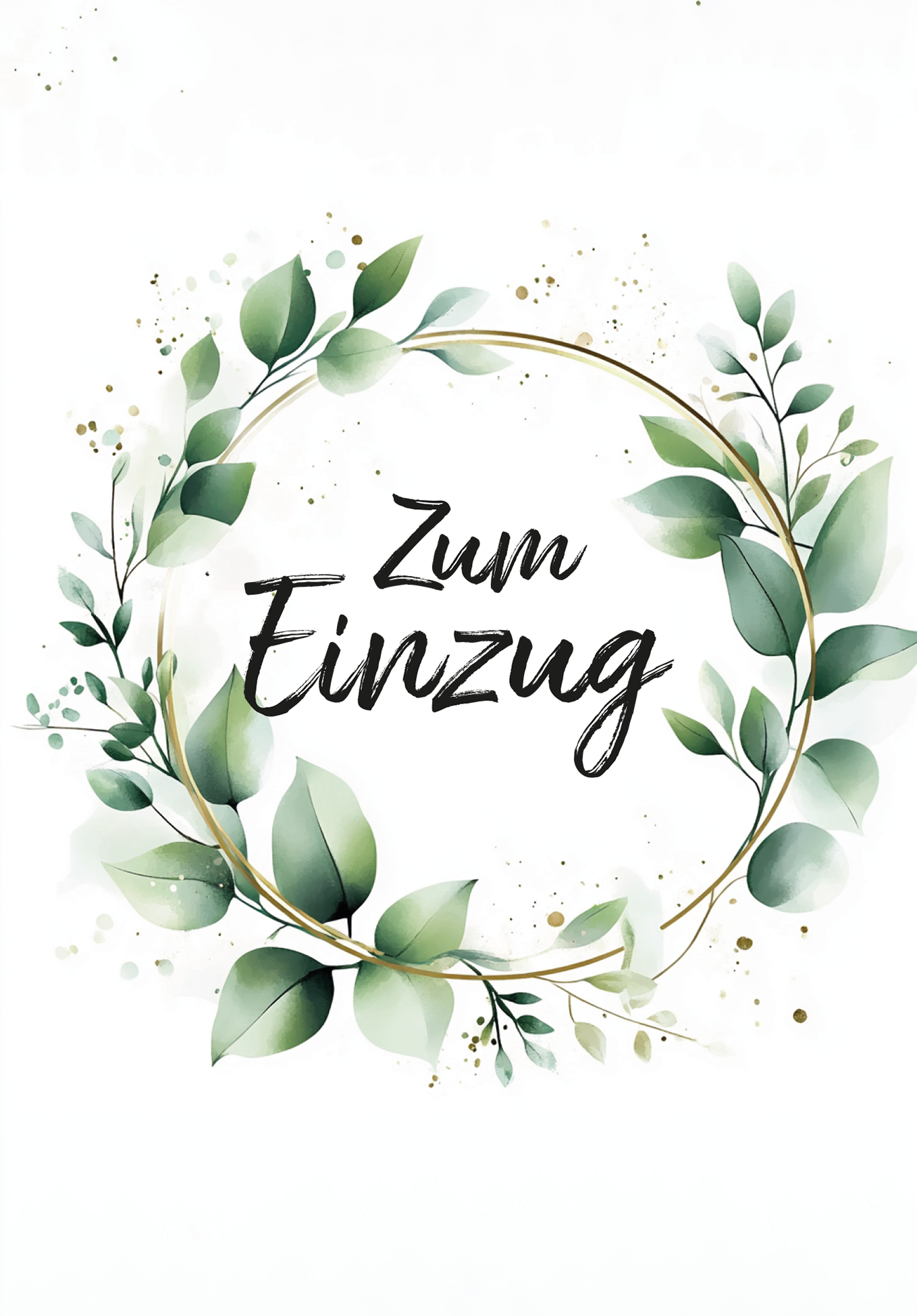 Wunschgutschein Zum Einzug - Kranz PDF – Geschenkgutschein Ansicht 2