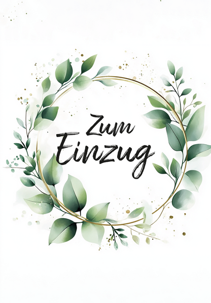 Wunschgutschein Zum Einzug - Kranz PDF – Geschenkgutschein Ansicht 2