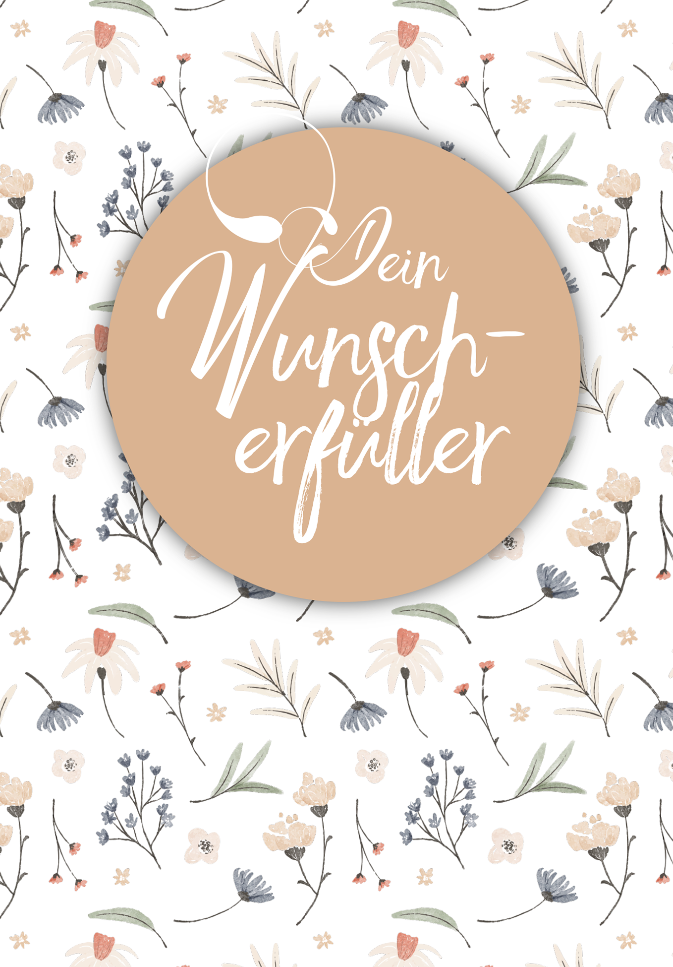 Wunschgutschein Dein Wunscherfüller - Blumen weiß – Geschenkgutschein Ansicht 2