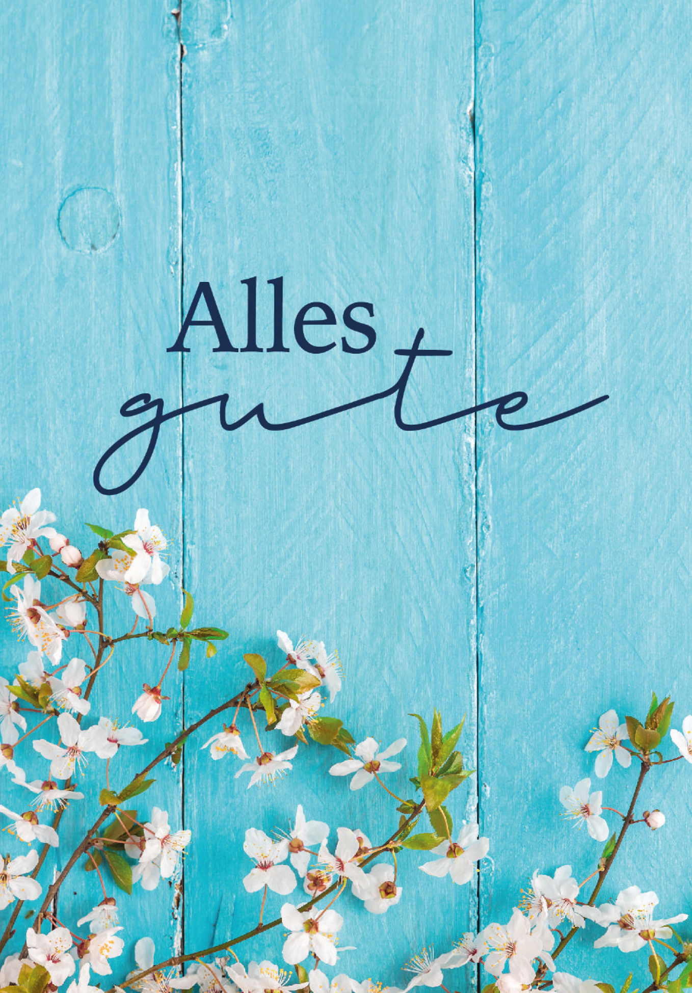 Wunschgutschein Alles Gute - Holz Blau – Geschenkgutschein Ansicht 2