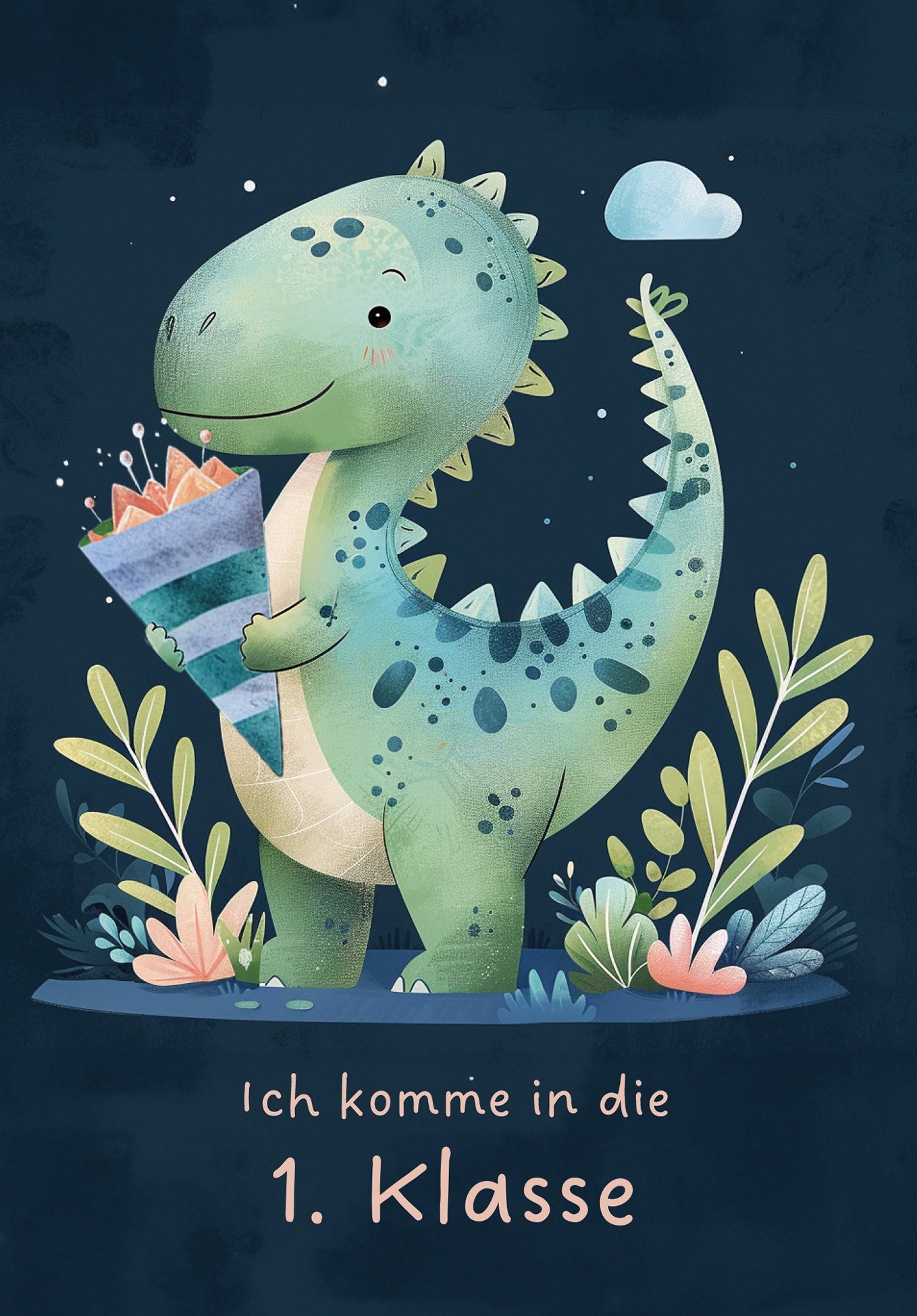 Wunschgutschein 1. Klasse - Dino – Geschenkgutschein Ansicht 2