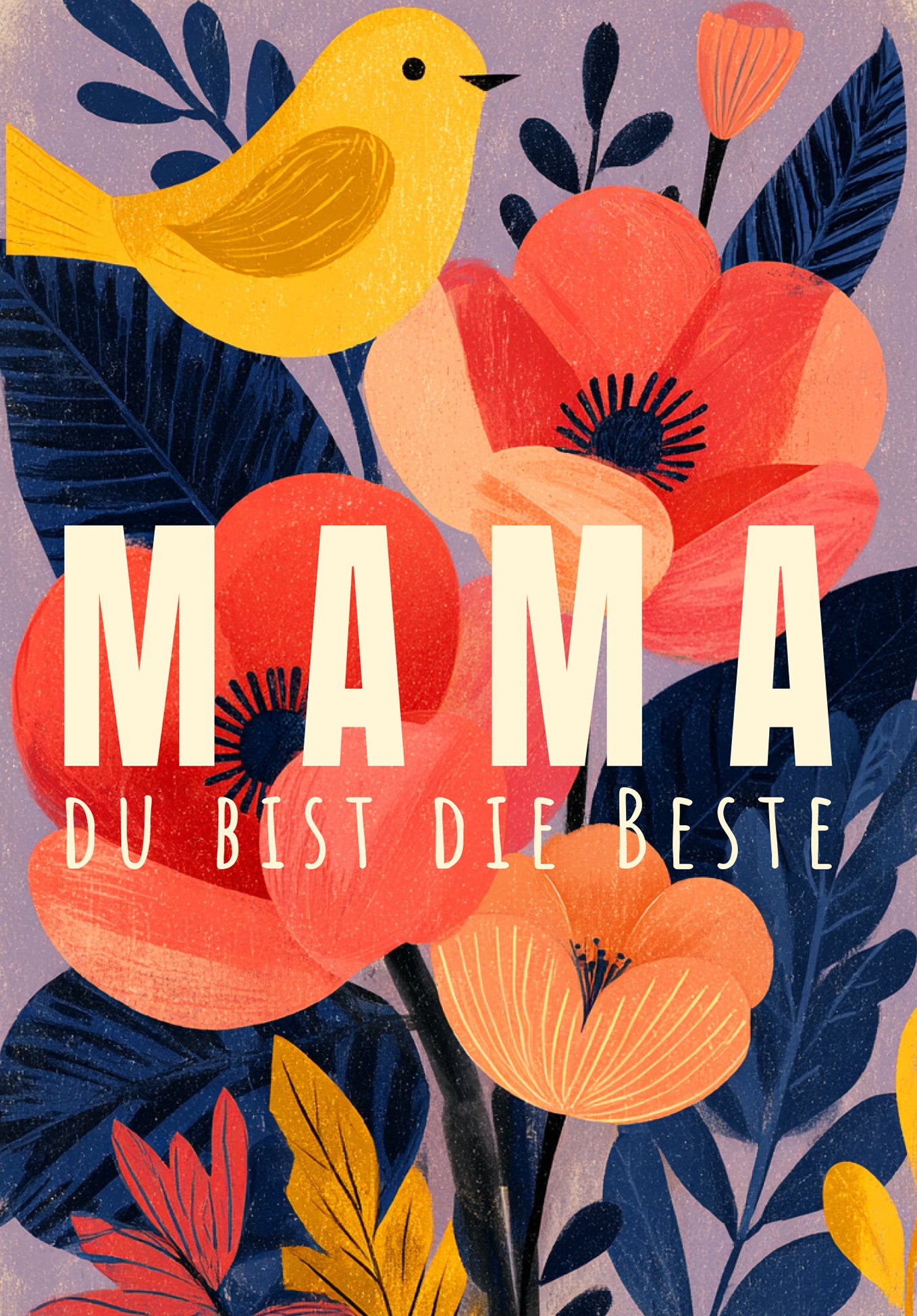 Wunschgutschein Mama du bist die Beste - Mohnblumen – Geschenkgutschein Ansicht 2
