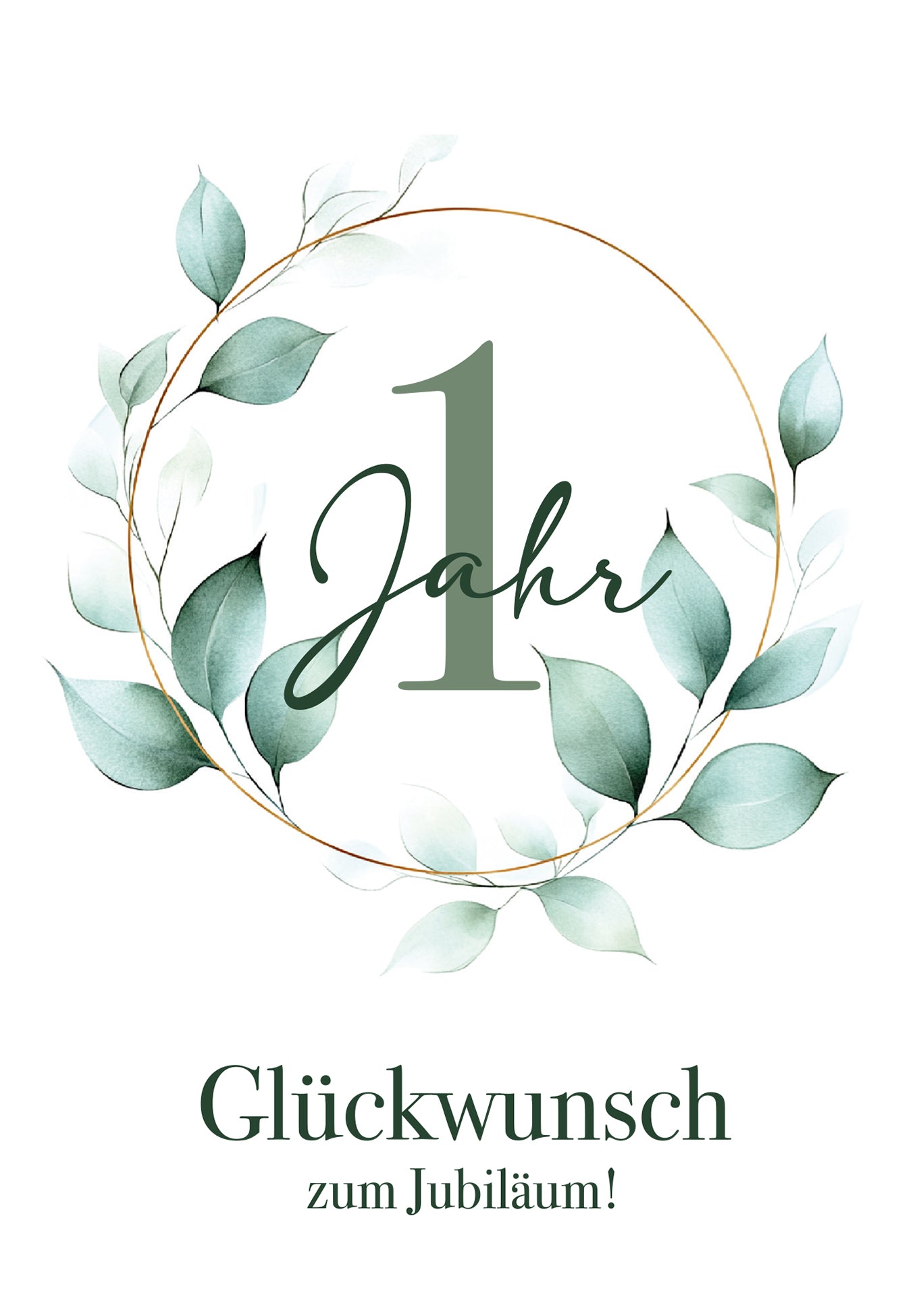 Wunschgutschein 1 Jahr - Blätterkranz – Geschenkgutschein Ansicht 2
