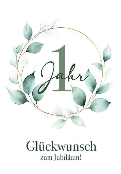 Wunschgutschein 1 Jahr - Blätterkranz – Geschenkgutschein Ansicht 2