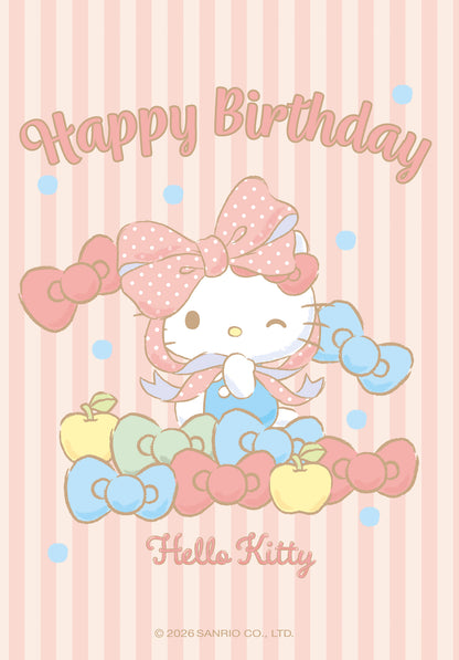 Hello Kitty - Happy Birthday - Pink Gestreift
