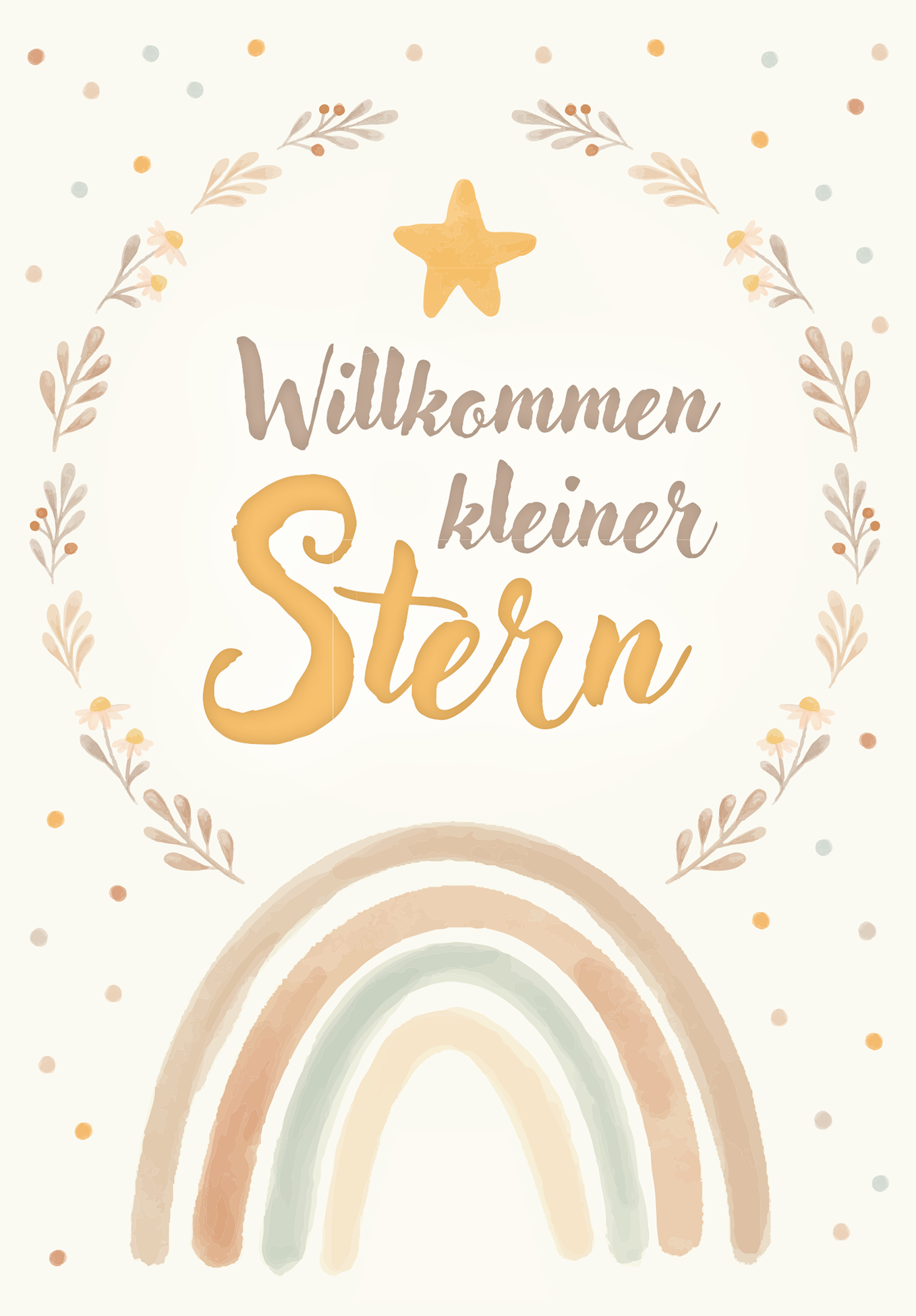 Wunschgutschein Willkommen Stern - Regenbogen – Geschenkgutschein Ansicht 2