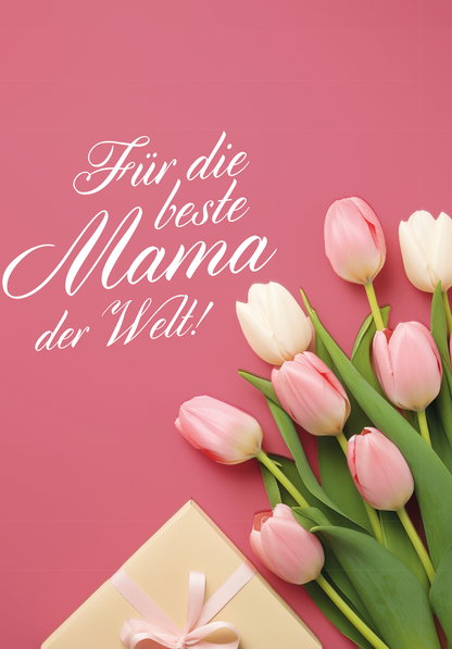 Wunschgutschein Für die beste Mama - Tulpen Geschenk PDF – Geschenkgutschein Ansicht 2