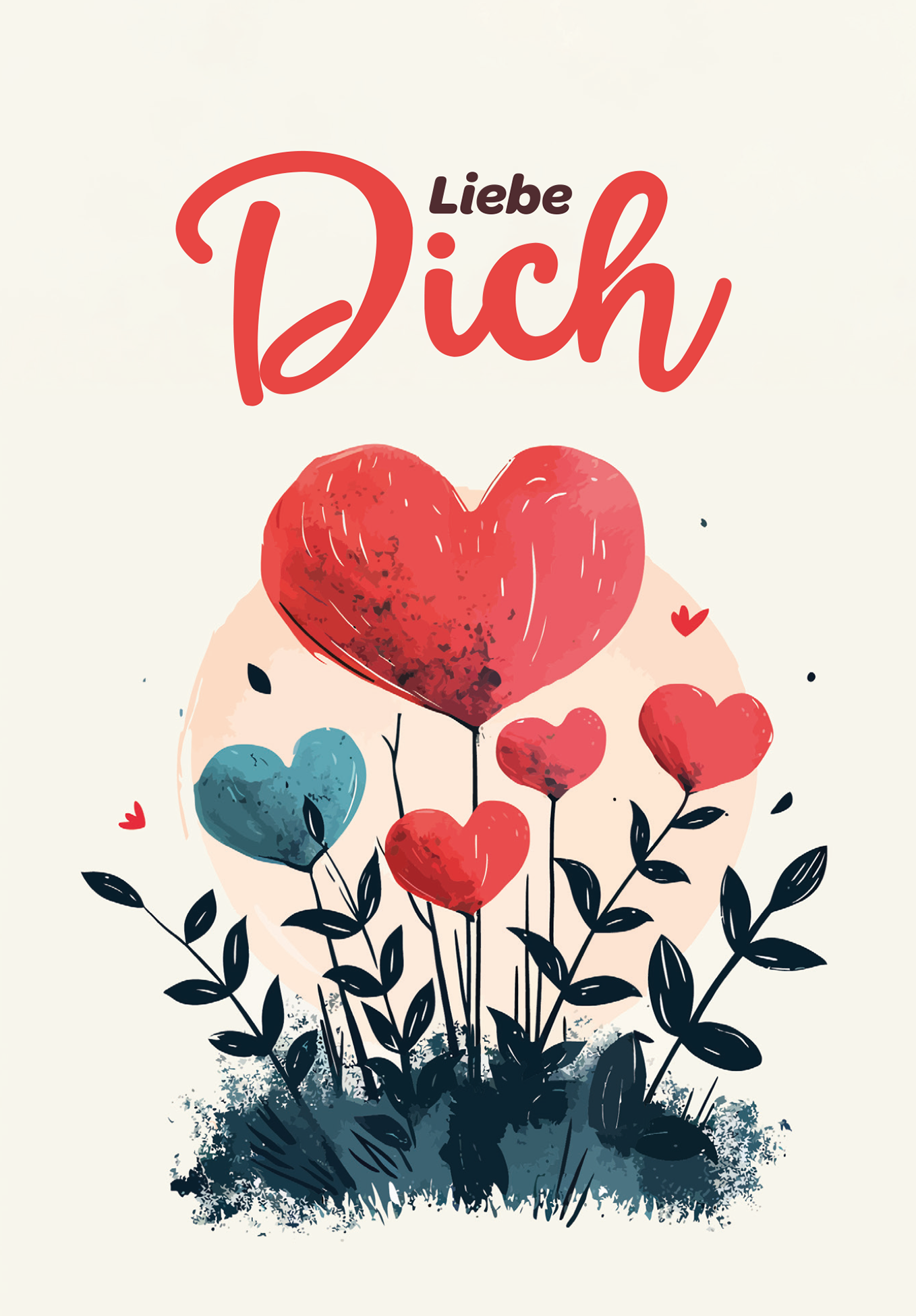 Wunschgutschein Liebe Dich - Herzblumen – Geschenkgutschein Ansicht 2