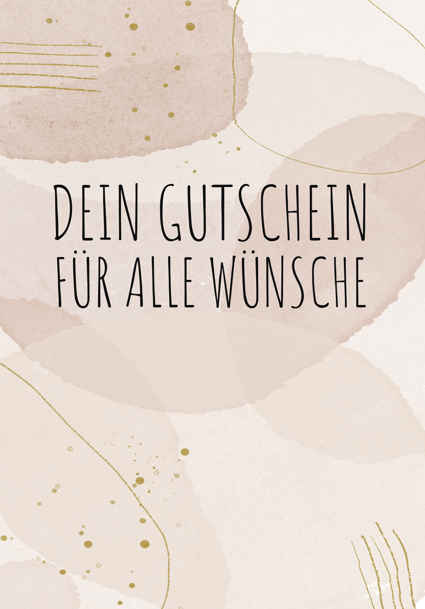Wunschgutschein Für alle Wünsche - Beige – Geschenkgutschein Ansicht 2