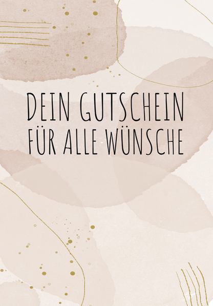 Wunschgutschein Für alle Wünsche - Beige – Geschenkgutschein Ansicht 2