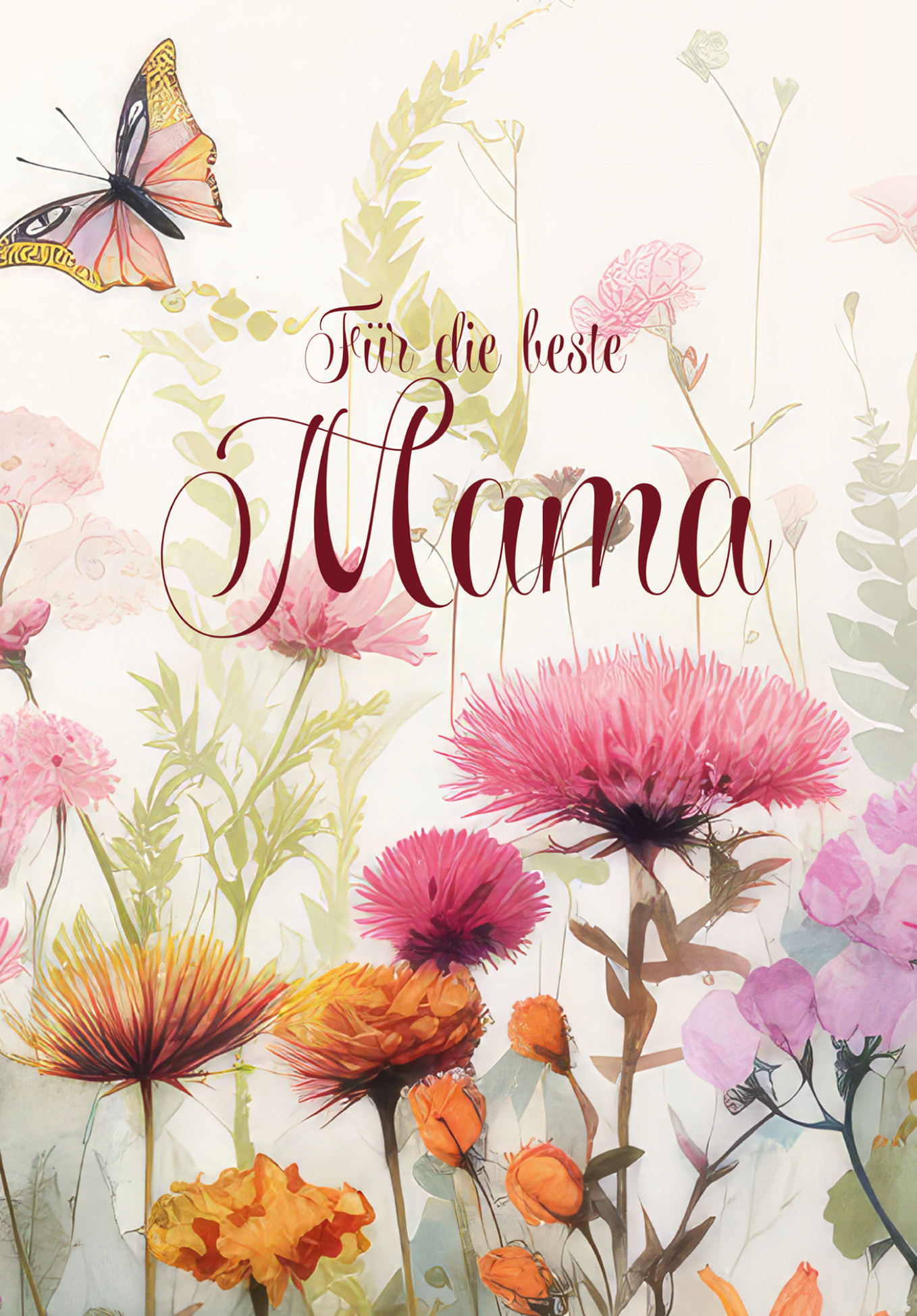 Wunschgutschein Für die beste Mama - Blumenwiese – Geschenkgutschein Ansicht 2