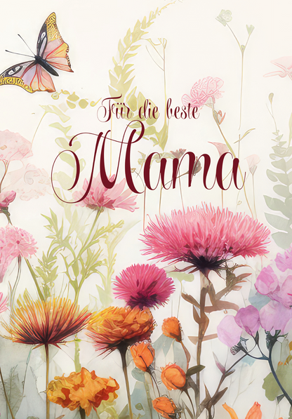 Wunschgutschein Für die beste Mama - Blumenwiese – Geschenkgutschein Ansicht 2