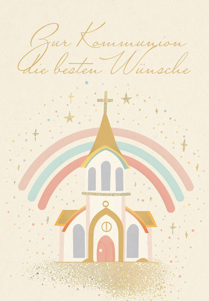 Wunschgutschein Zur Kommunion - Kirche Regenbogen – Geschenkgutschein Ansicht 2