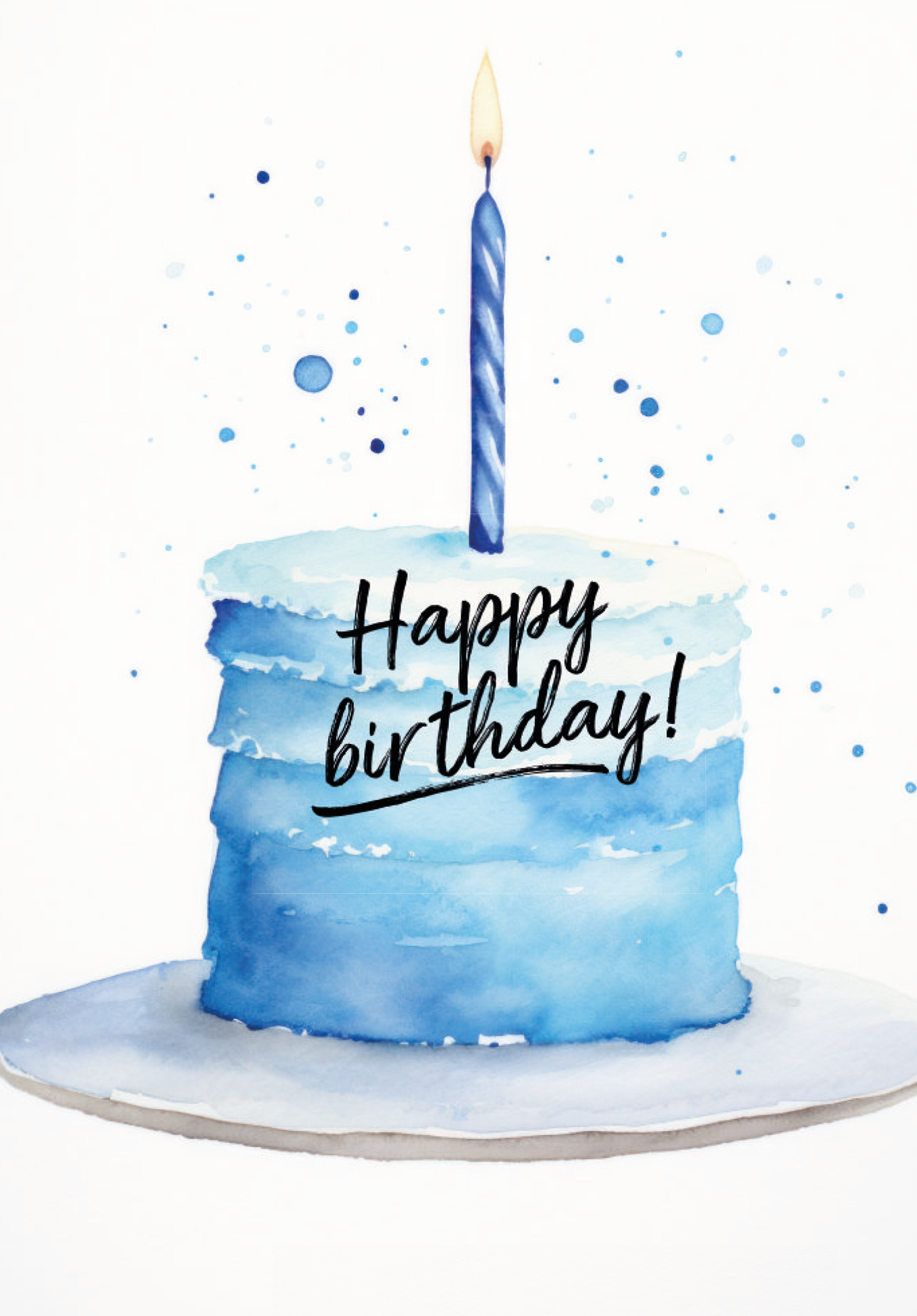 Wunschgutschein Happy Birthday - Torte Blau – Geschenkgutschein Ansicht 6