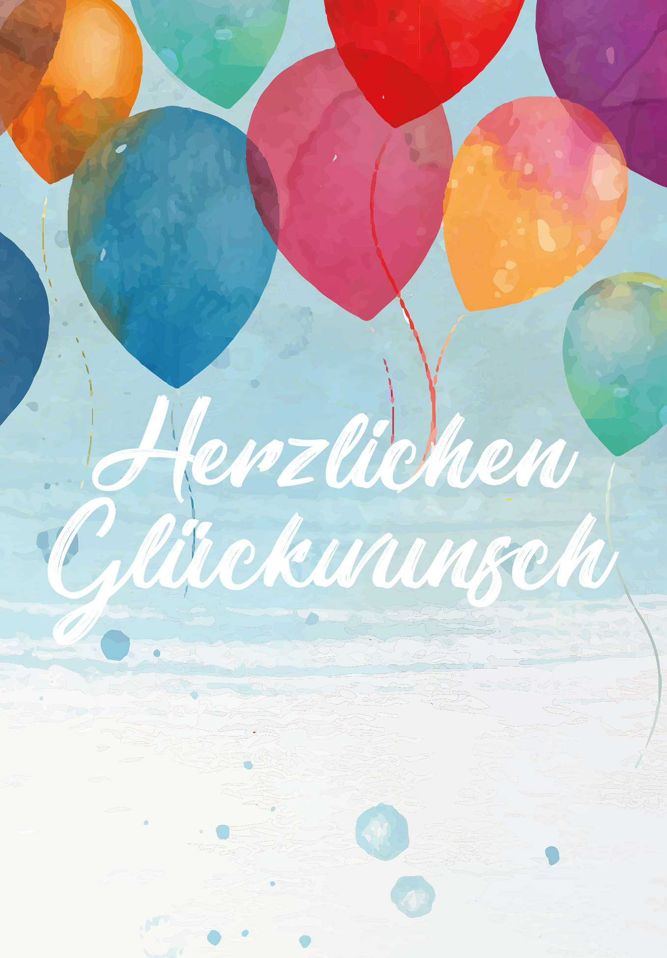 Wunschgutschein Herzlichen Glückwunsch - Bunte Ballons – Geschenkgutschein Ansicht 6