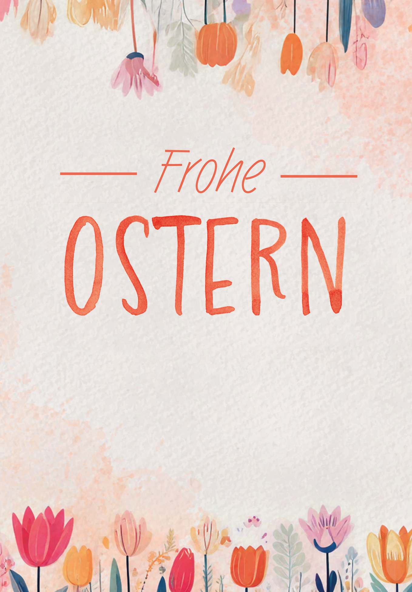 Wunschgutschein Frohe Ostern - Blumen Aquarell – Geschenkgutschein Ansicht 2