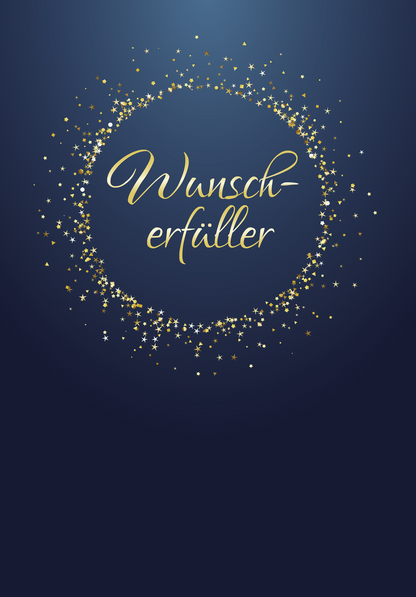 Wunschgutschein Wunscherfüller - Gold Blau PDF – Geschenkgutschein Ansicht 2