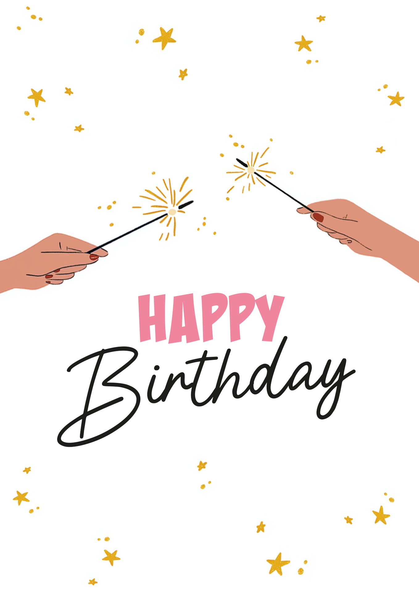 Wunschgutschein Happy Birthday - Wunderkerzen Sterne PDF – Geschenkgutschein Ansicht 2