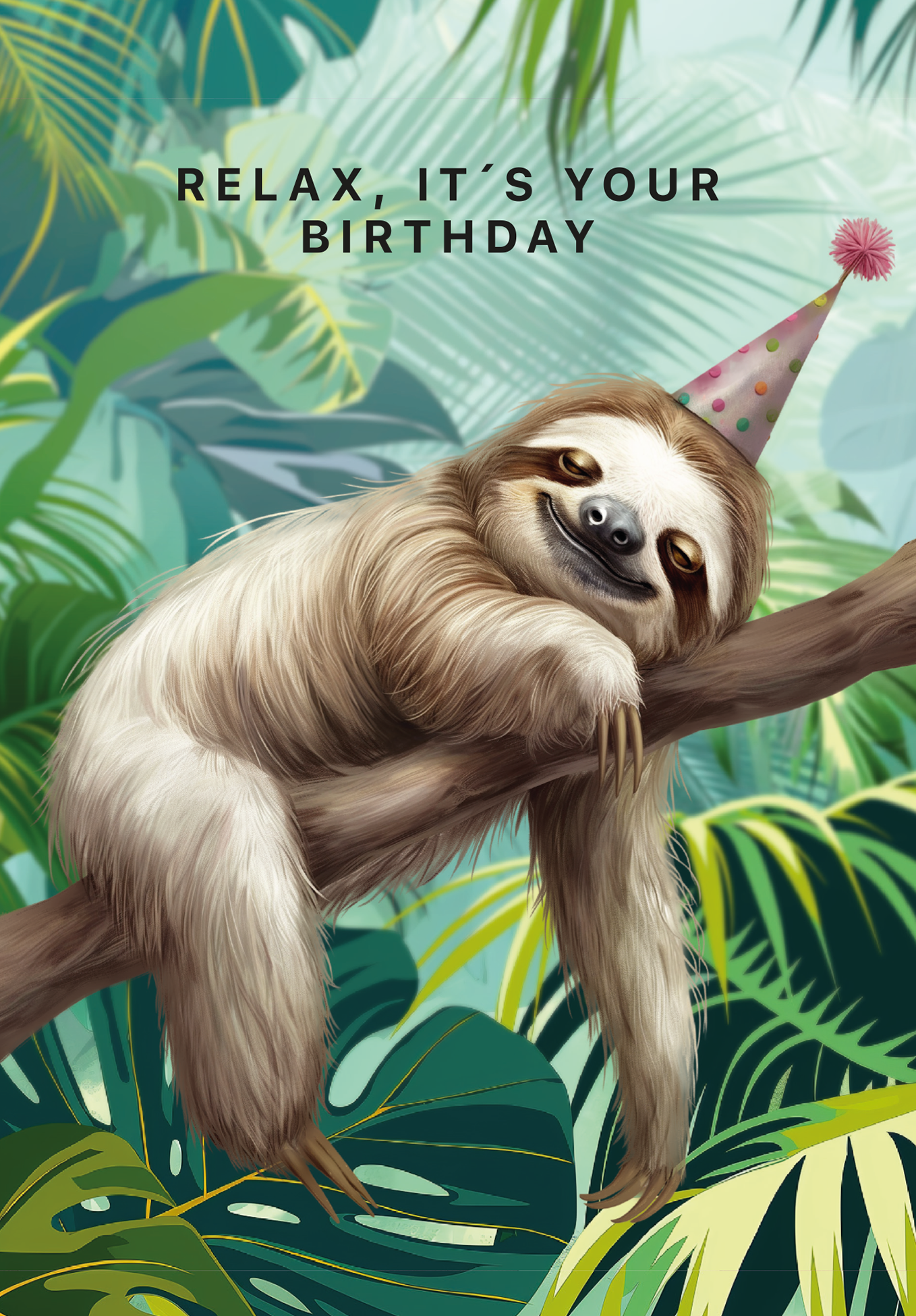 Wunschgutschein Relax Birthday - Faultier PDF – Geschenkgutschein Ansicht 2