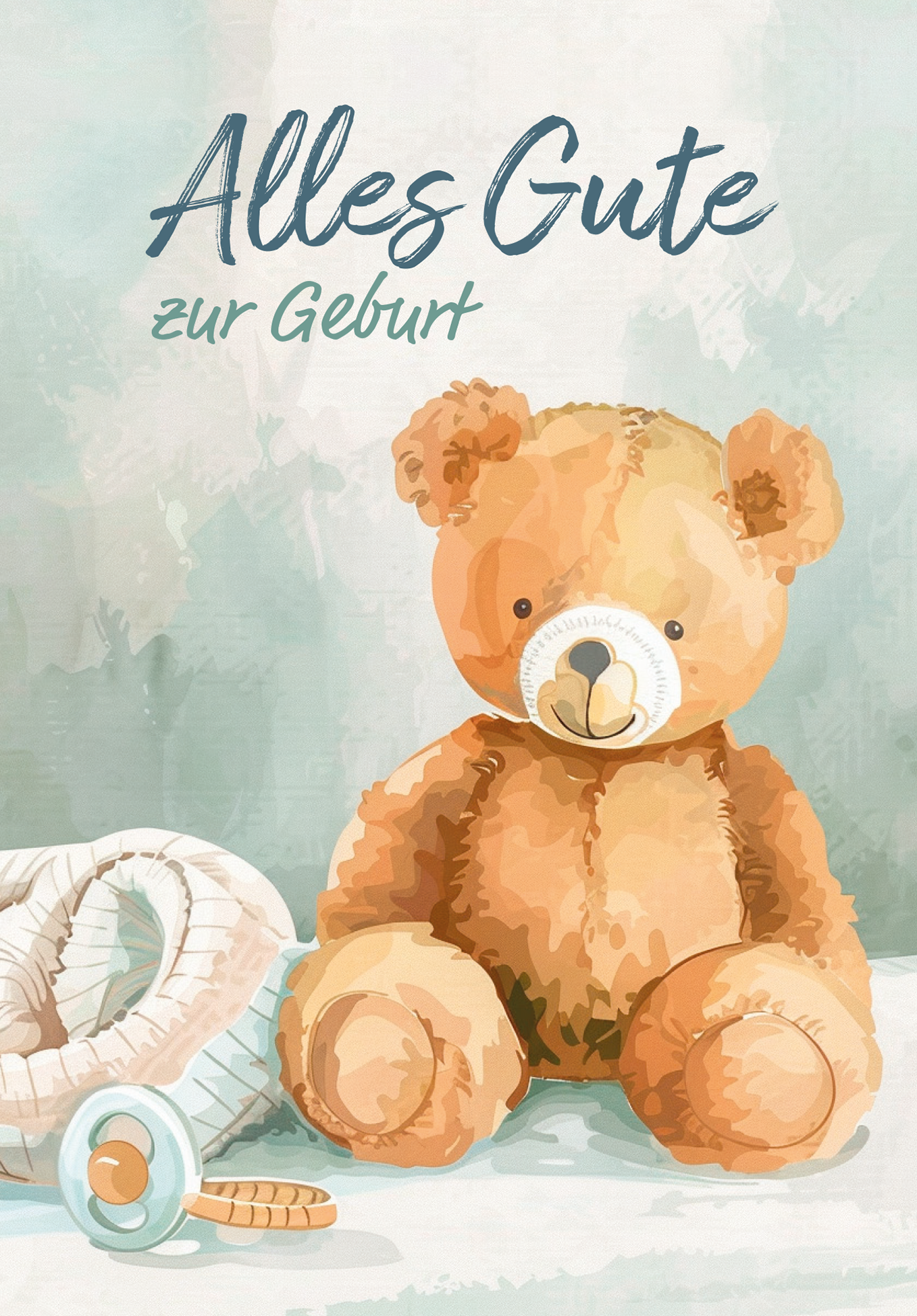 Wunschgutschein Alles Gute Geburt - Teddy Schnuller – Geschenkgutschein Ansicht 2