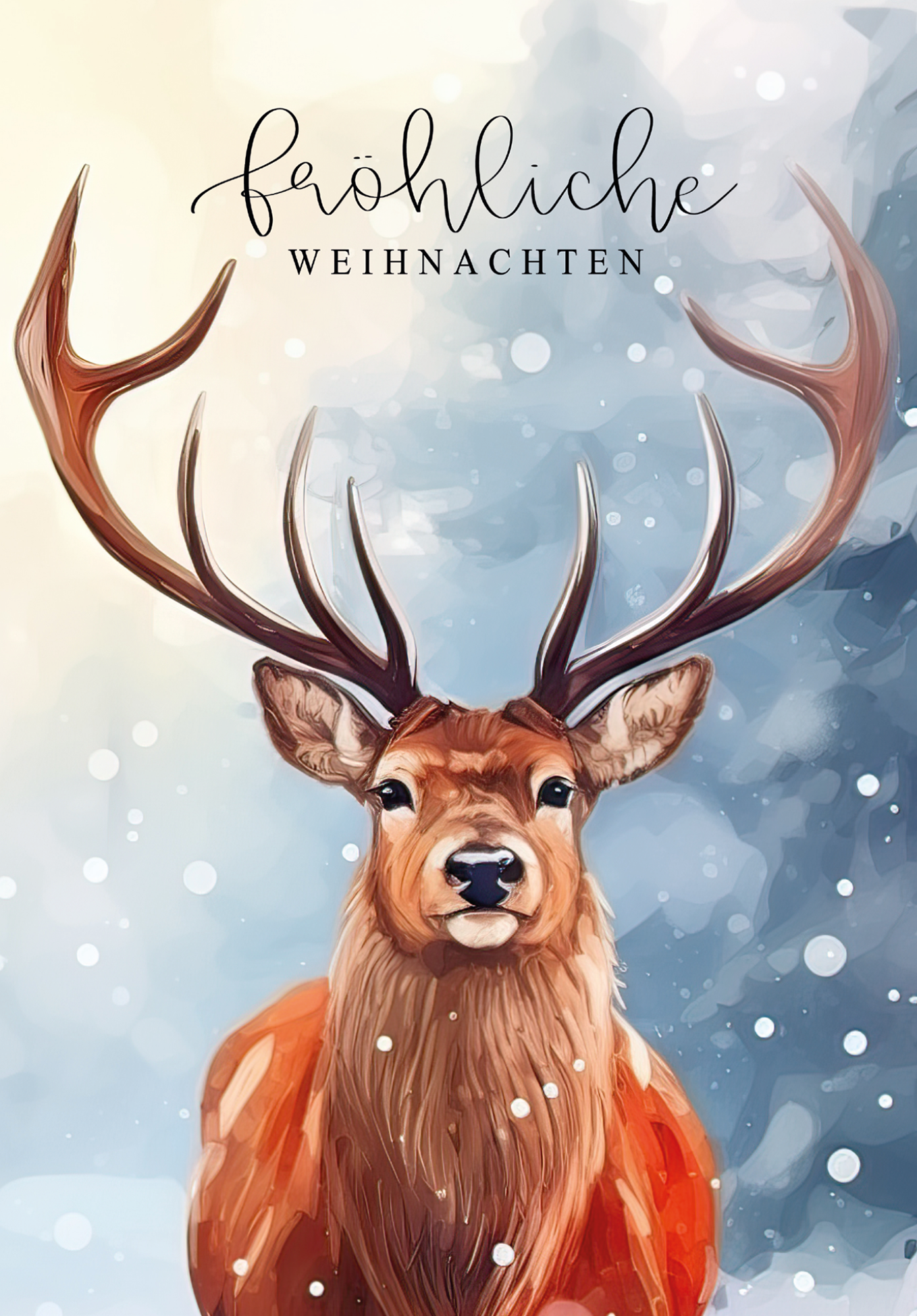 Wunschgutschein Fröhliche Weihnachten - Hirsch PDF – Geschenkgutschein Ansicht 2