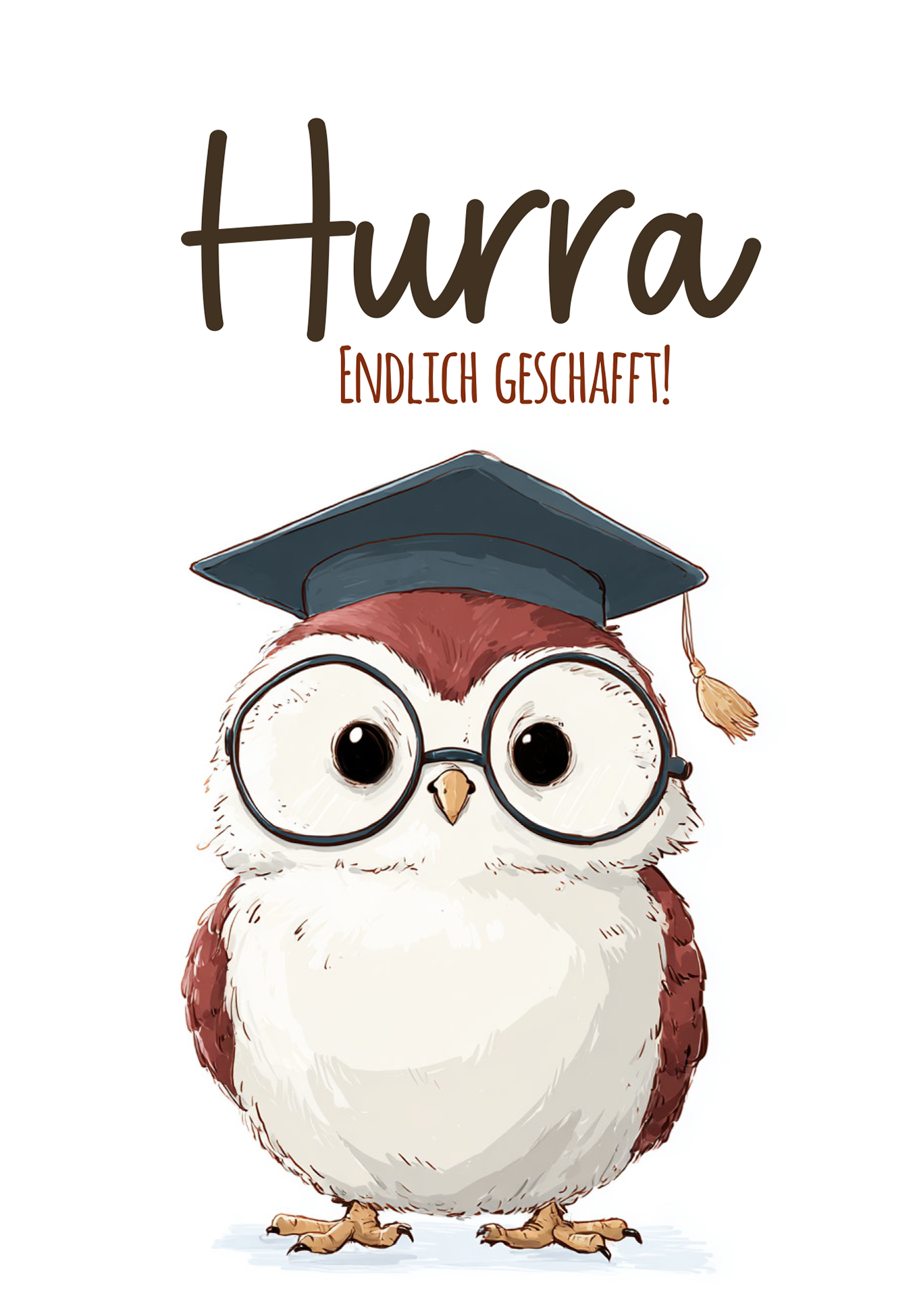 Wunschgutschein Hurra endlich geschafft - Eule – Geschenkgutschein Ansicht 2