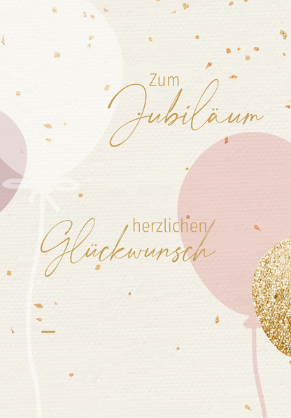 Wunschgutschein Jubiläum - Ballons Rosa – Geschenkgutschein Ansicht 2
