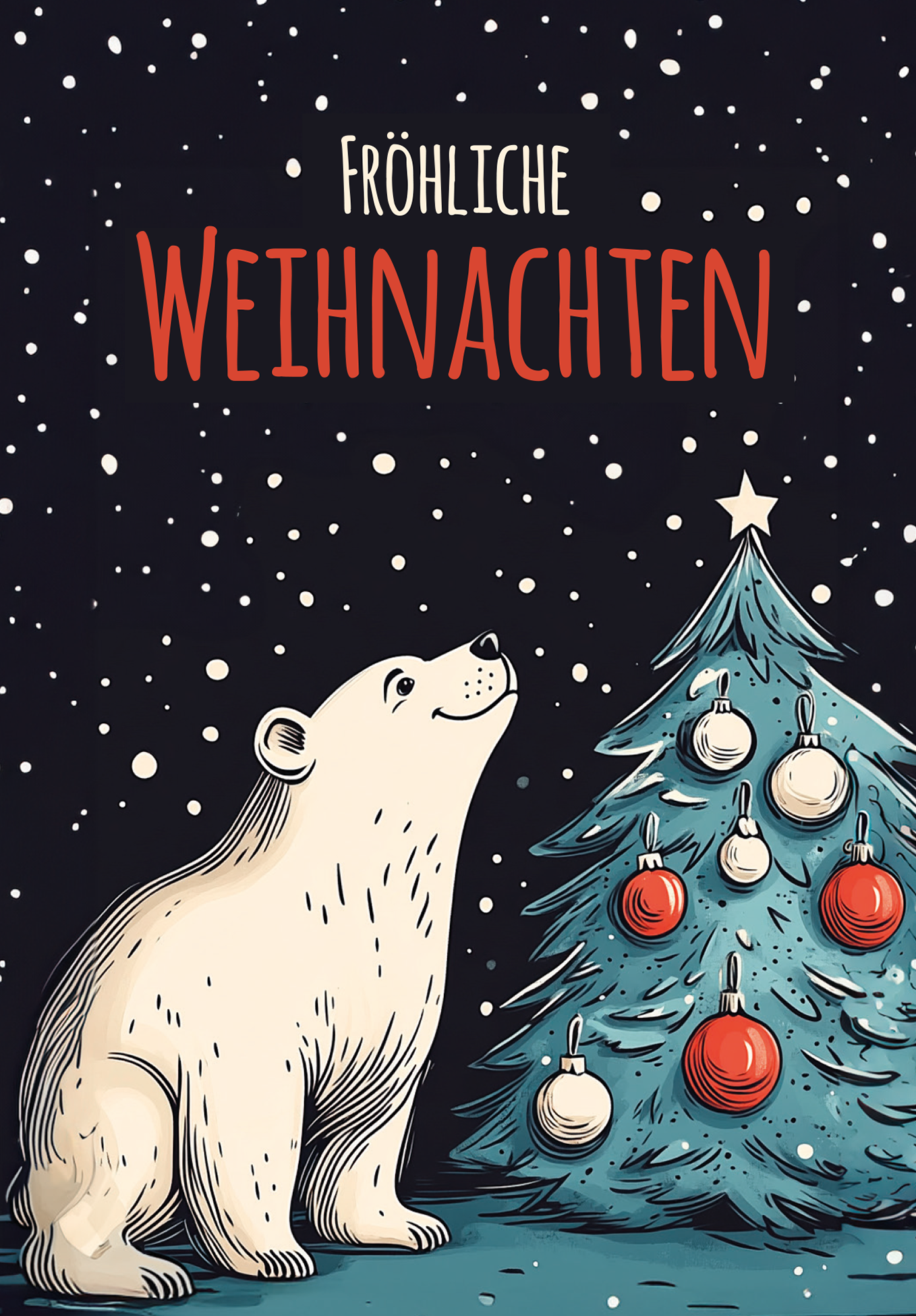 Wunschgutschein Fröhliche Weihnachten - Eisbär – Geschenkgutschein Ansicht 2