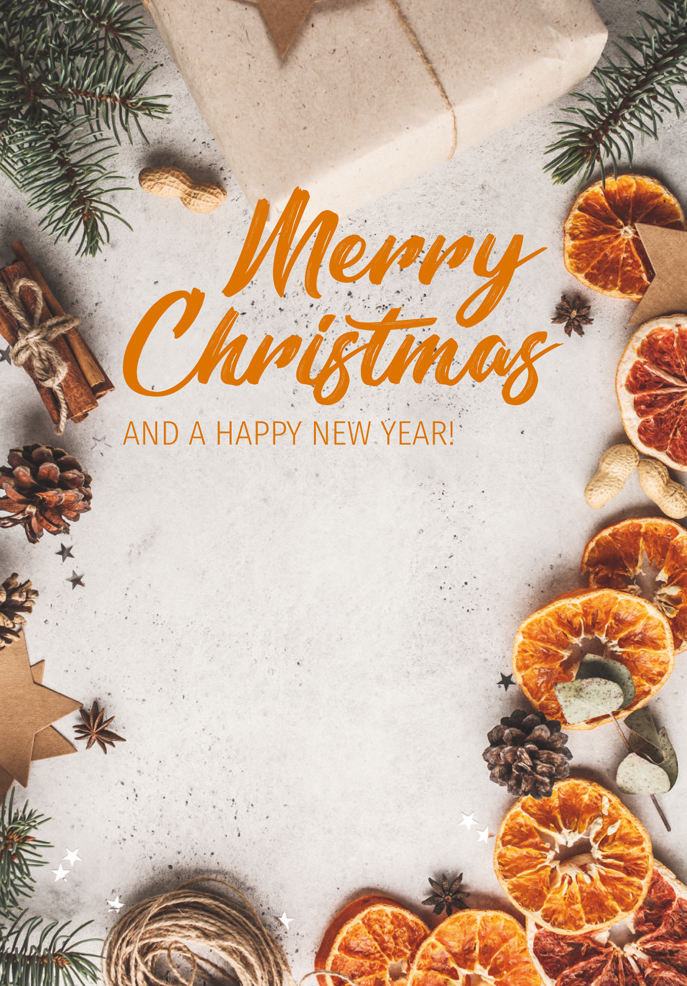 Wunschgutschein Merry Christmas - Orange PDF – Geschenkgutschein Ansicht 2