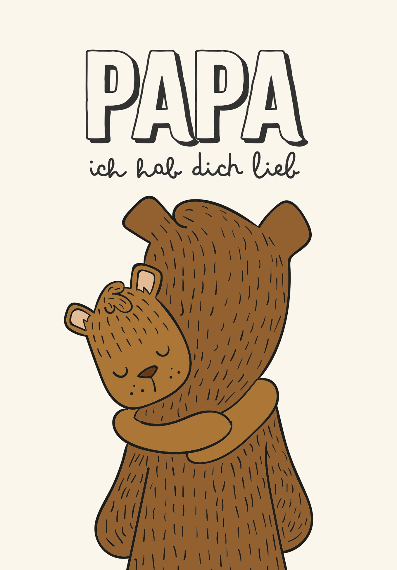 Wunschgutschein Papa ich hab dich lieb - Bären – Geschenkgutschein Ansicht 2