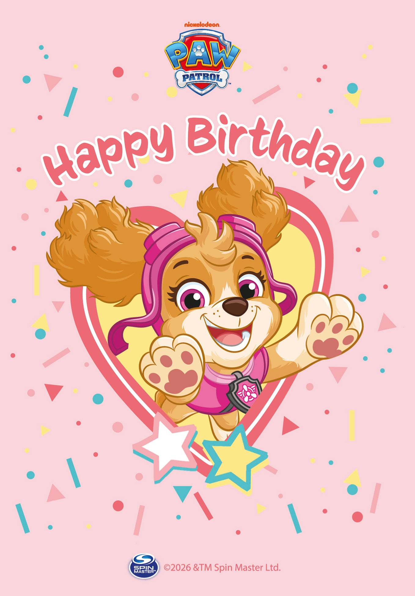 Wunschgutschein Paw Patrol - Happy Birthday - Pink – Geschenkgutschein Ansicht 2