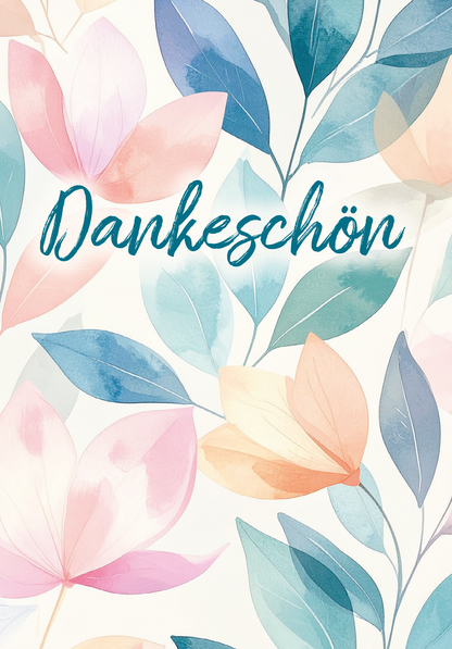Wunschgutschein Dankeschön - Blätter Bunt PDF – Geschenkgutschein Ansicht 2