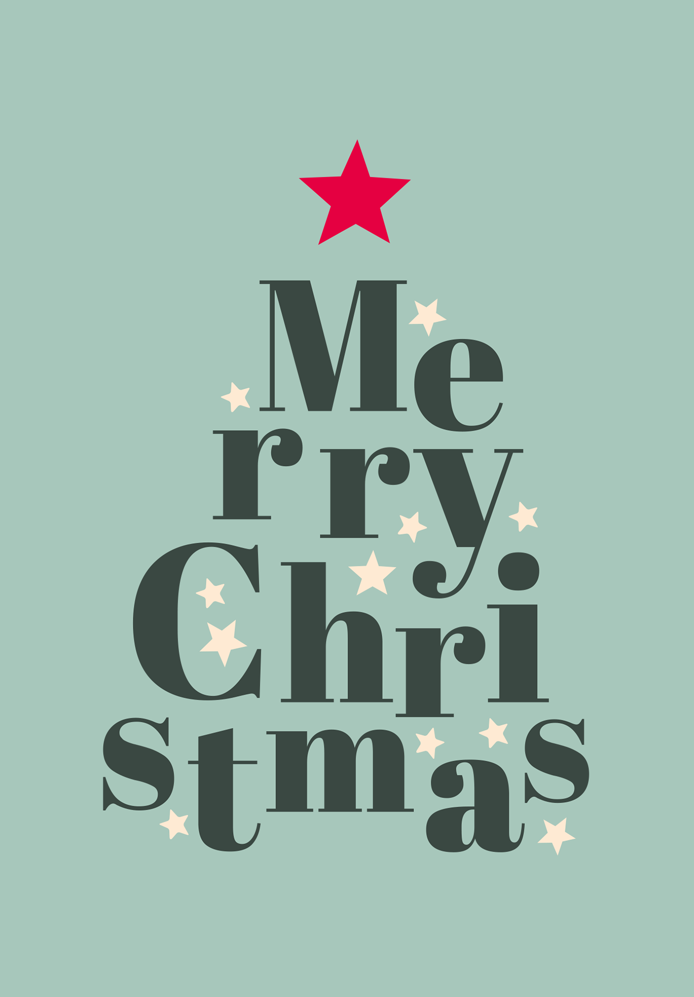 Wunschgutschein Merry Christmas - Buchstaben Tannenbaum PDF – Geschenkgutschein Ansicht 2