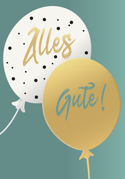 Wunschgutschein Alles Gute - Ballons Gold – Geschenkgutschein Ansicht 2